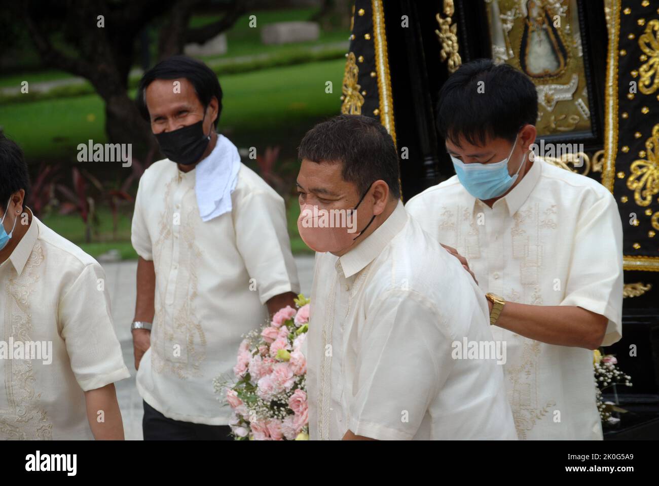 Processione religiosa, Fort Santiago, Manila, Luzon, Filippine. Foto Stock