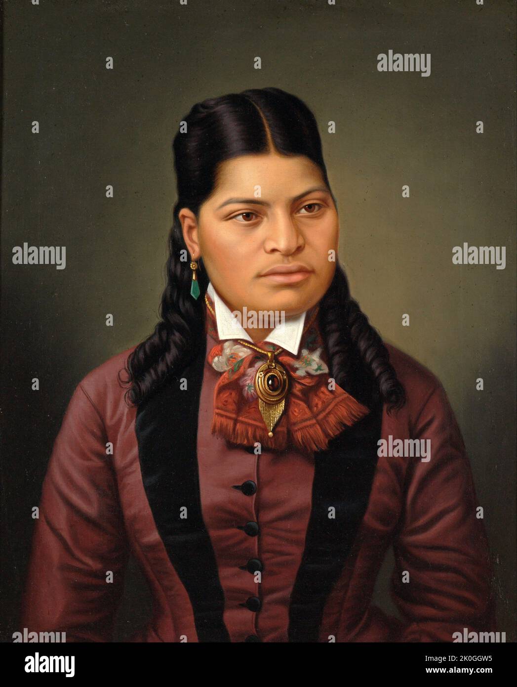Ritratto di una ragazza Maori di Gottfried Lindauer. Foto Stock