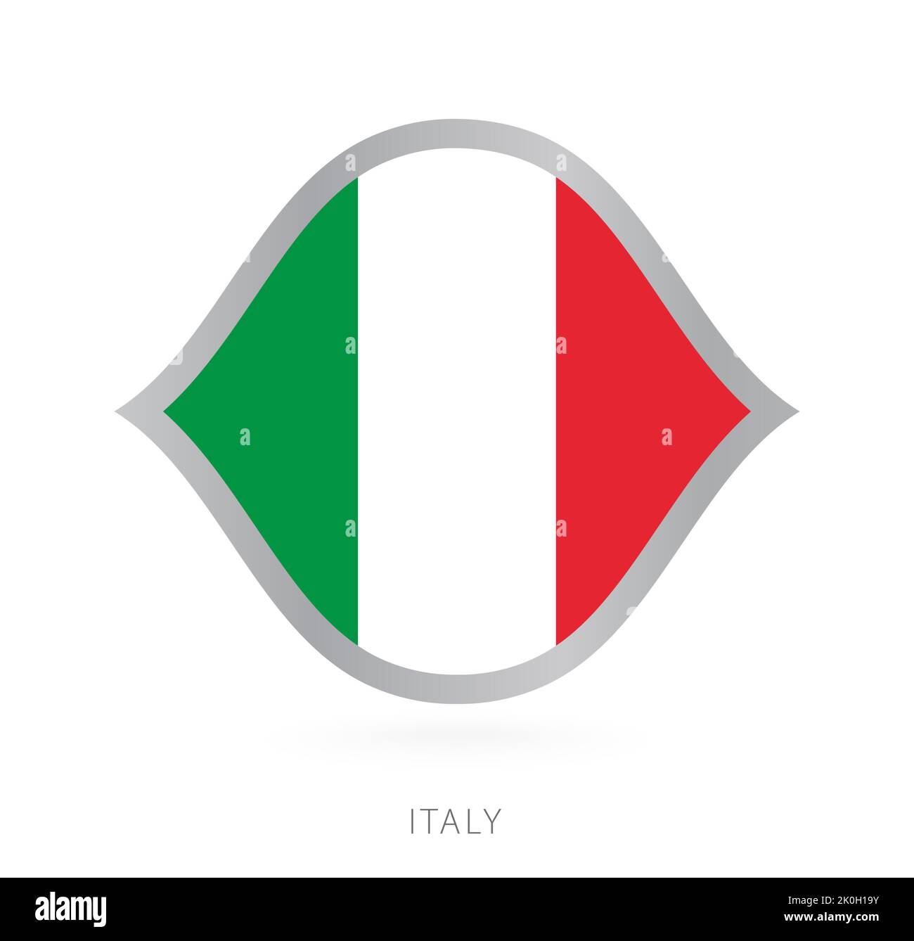 Bandiera nazionale italiana in grande stile per le competizioni internazionali di basket. Segno vettoriale. Illustrazione Vettoriale