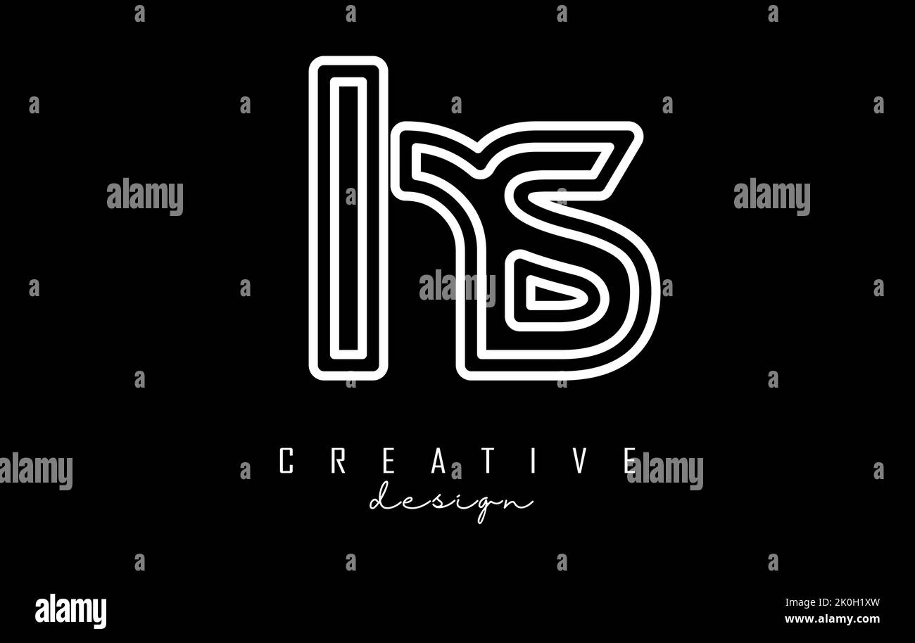 Il logo HS h s è caratterizzato da lettere dal design minimalista. Lettere dal design elegante, semplice e a due lettere. Illustrazione vettoriale creativa con lettere. Illustrazione Vettoriale