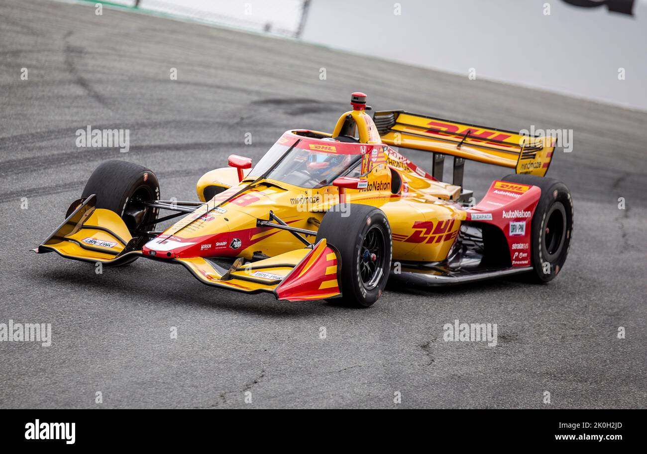 Monterey, California, Stati Uniti. 10th Set, 2022. A. Andretti autosport driver Romain Grosjean in arrivo nel cavatappi durante il Firestone Grand Prix di Monterey Practice #2 al circuito Weathertech Laguna Seca Monterey, CA Thurman James/CSM/Alamy Live News Foto Stock