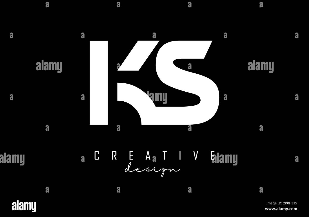 Piccolo logo KS k s con un design minimalista. Lettere dal design elegante, semplice e a due lettere. Illustrazione vettoriale creativa con lettere. Illustrazione Vettoriale