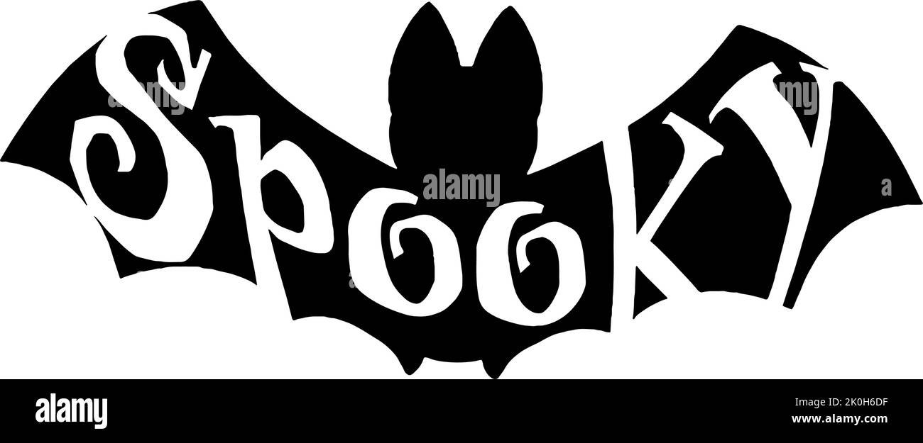 La clip art di Halloween di pipistrello di Spooky Illustrazione Vettoriale