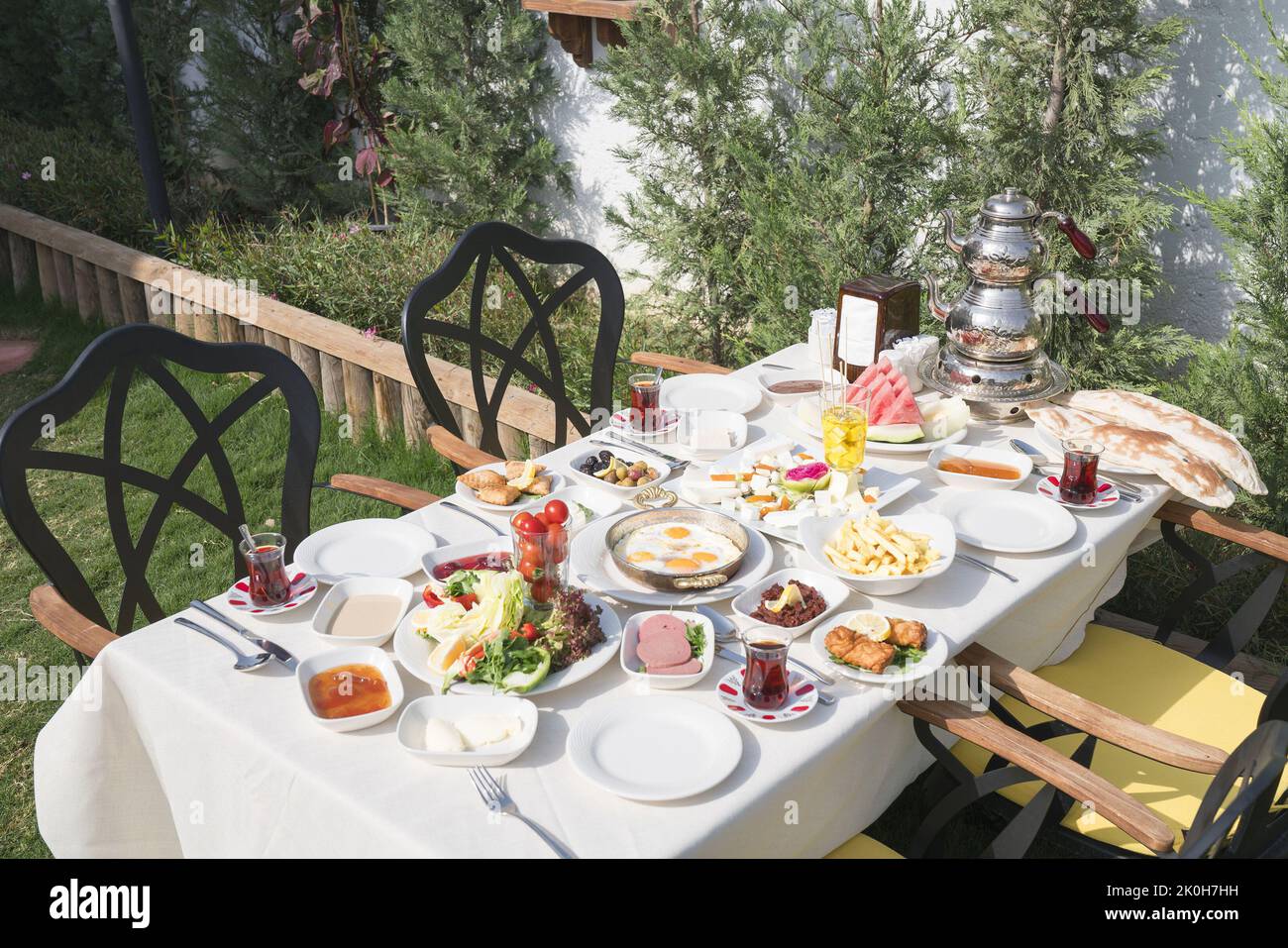 colazione all'aperto Foto Stock
