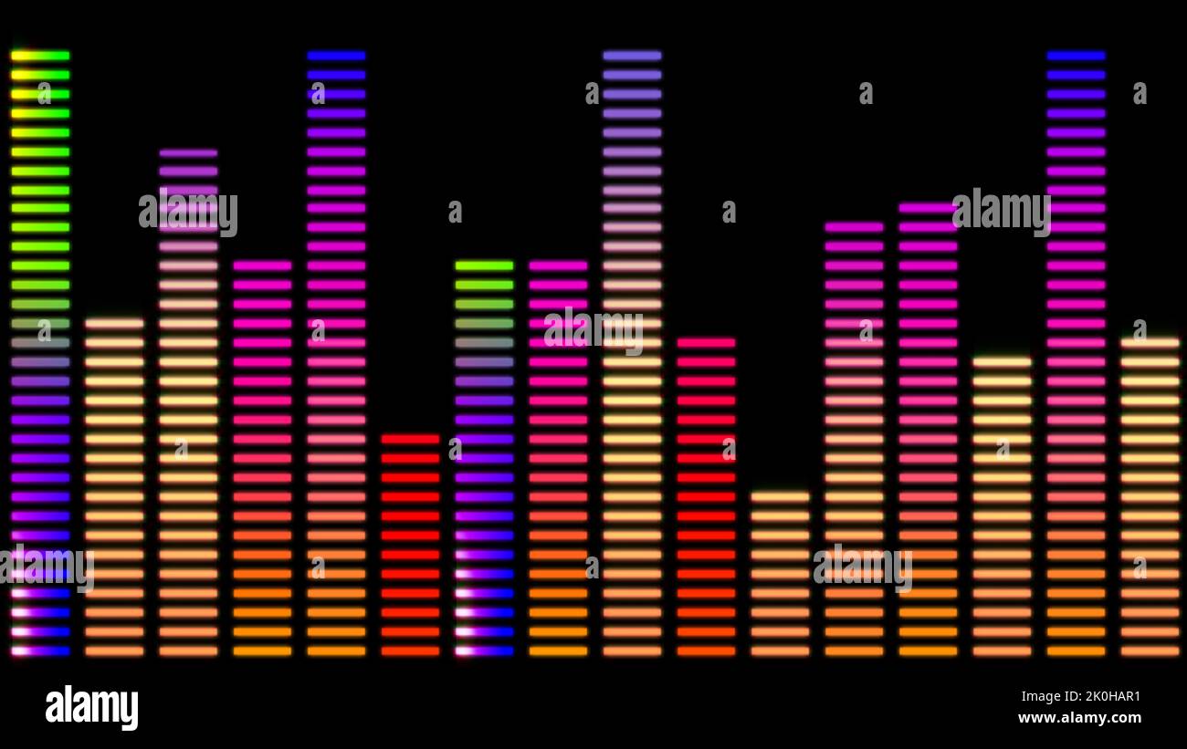 Grafico a barre equalizzatore digitale, equalizzatore sonoro Riassunto immagine di sfondo Foto Stock