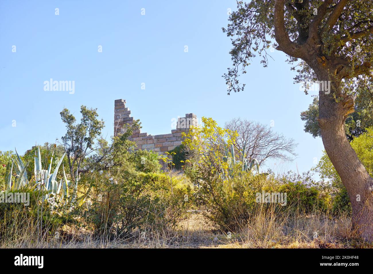 Antiche rovine in epoca moderna. Antiche rovine romane in Turchia. Foto Stock