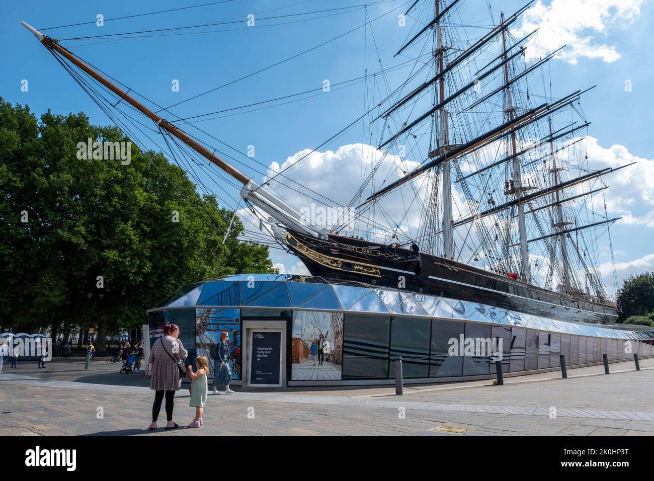 Cutty Sark nave storica e pluripremiata attrazione, Greenwich, Londra. Foto Stock