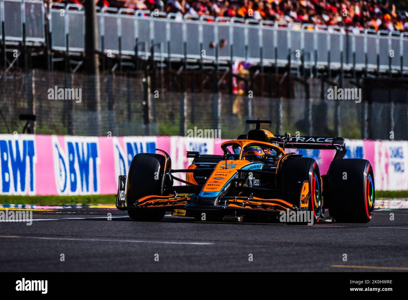 MONZA, Italia, 10 settembre 2022; # 3, Daniel RICCIARDO, AUS, McLaren F1 Team, MCL35M, motore Mercedes, durante la Formula uno, F1, Gran Premio d'Italia, Gro Foto Stock