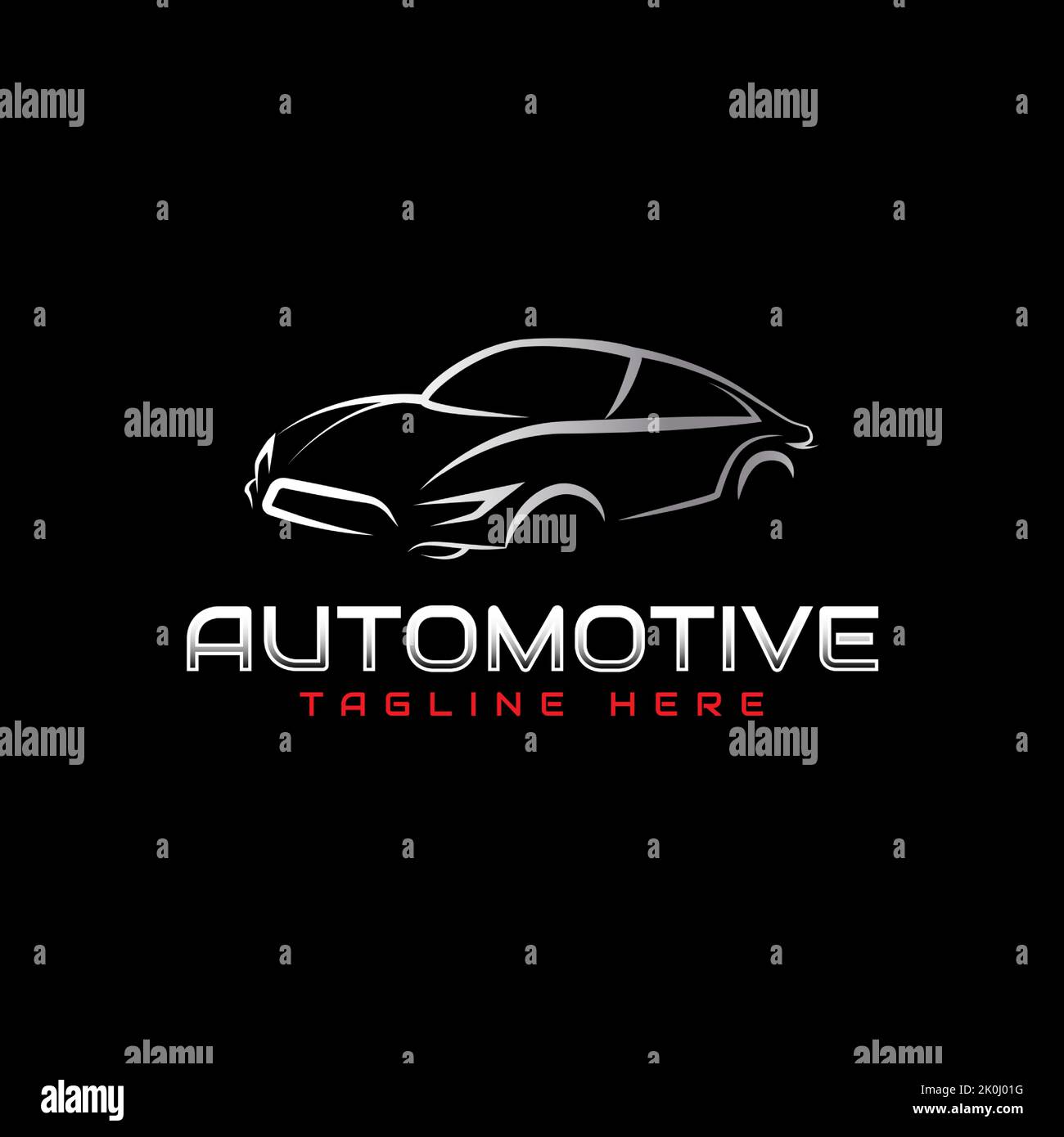 Ispirazione per il design del logo automobilistico Illustrazione Vettoriale