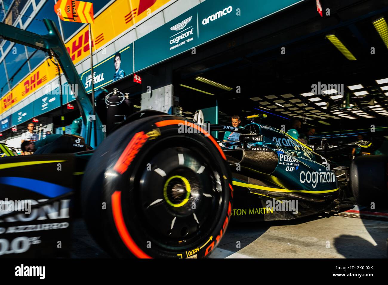 MONZA, Italia, 09 settembre 2022;# 5, Sebastian VETTEL, GER, Aston Martin Formula 1 team, Aston Martin AMR22 Mercedes, durante la Formula uno, F1, italiano Foto Stock