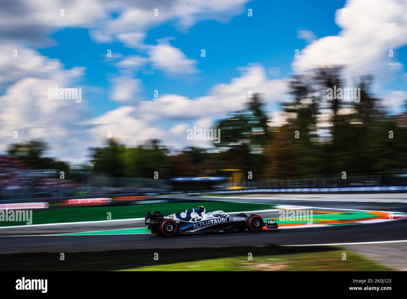 MONZA, Italia, 09 settembre 2022;#22, Yuki TSUNODA, JAP, Team Scuderia Alpha Tauri, AT02, HONDA, motore RA620, durante la Formula uno, GP d'italia Foto Stock
