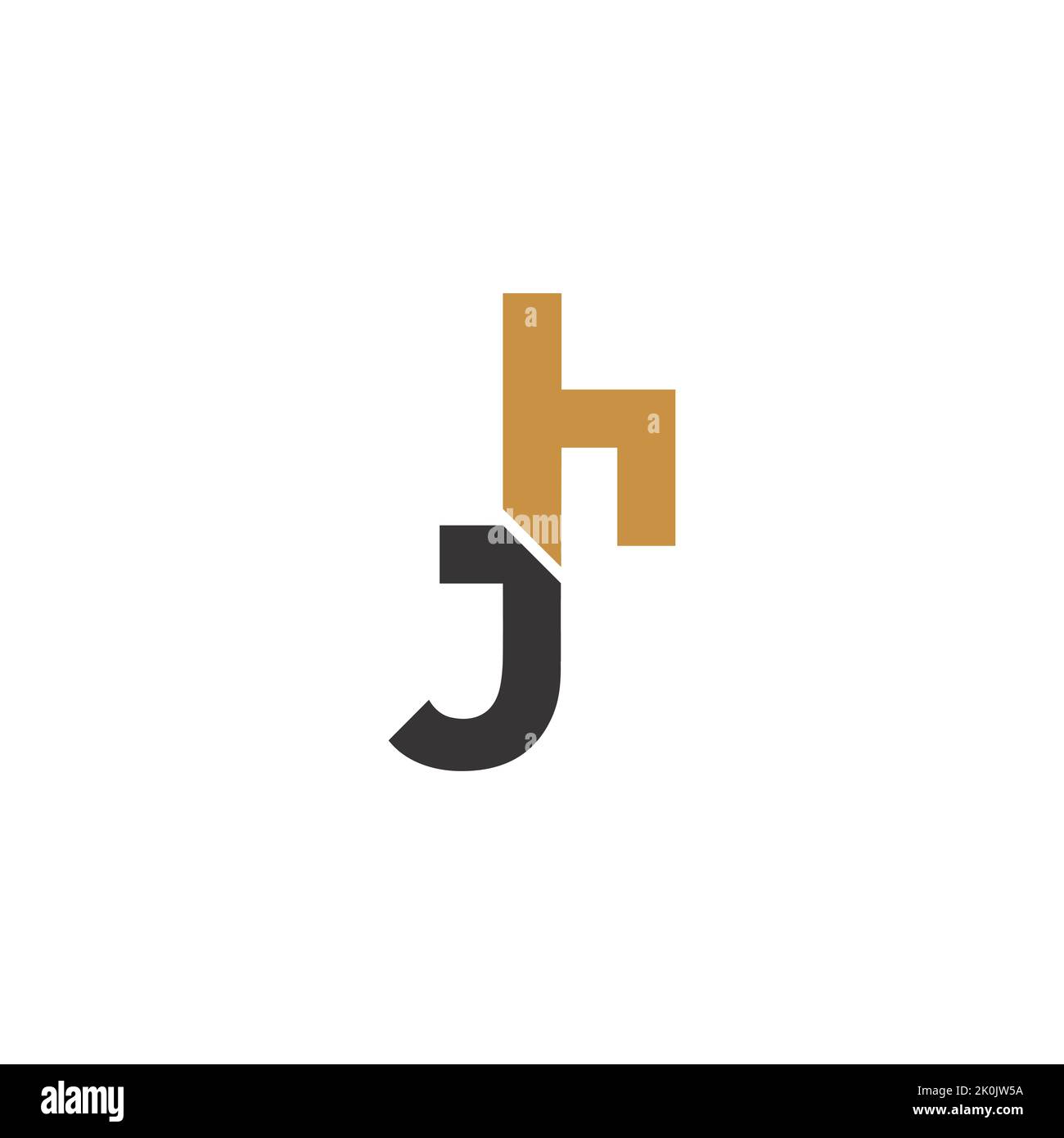 HJ, JH, H E J Abstract iniziale monogramma lettera alfabeto disegno. Illustrazione Vettoriale