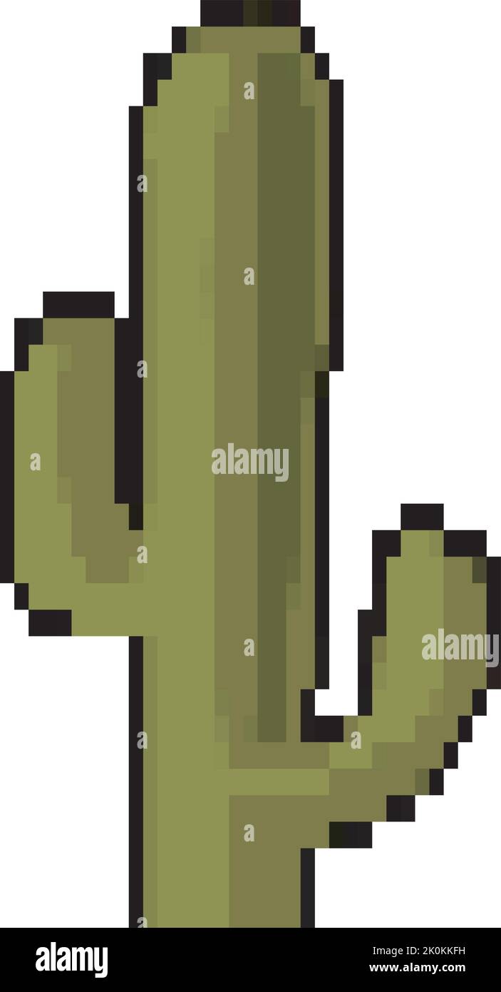 design cactus a 8 bit Illustrazione Vettoriale