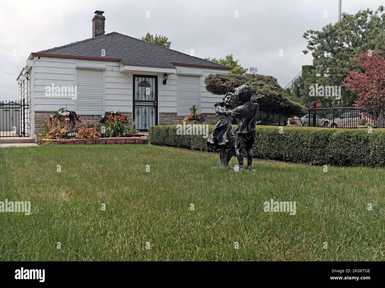 Casa di bungalow di infanzia della famiglia Jackson a Gary, Indiana, USA. Foto Stock