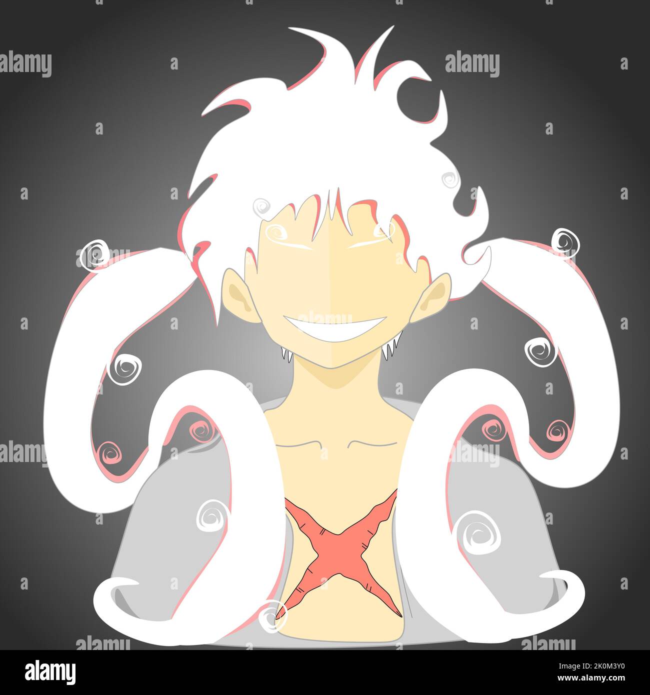 fanart di personaggi di anime di artista Foto Stock