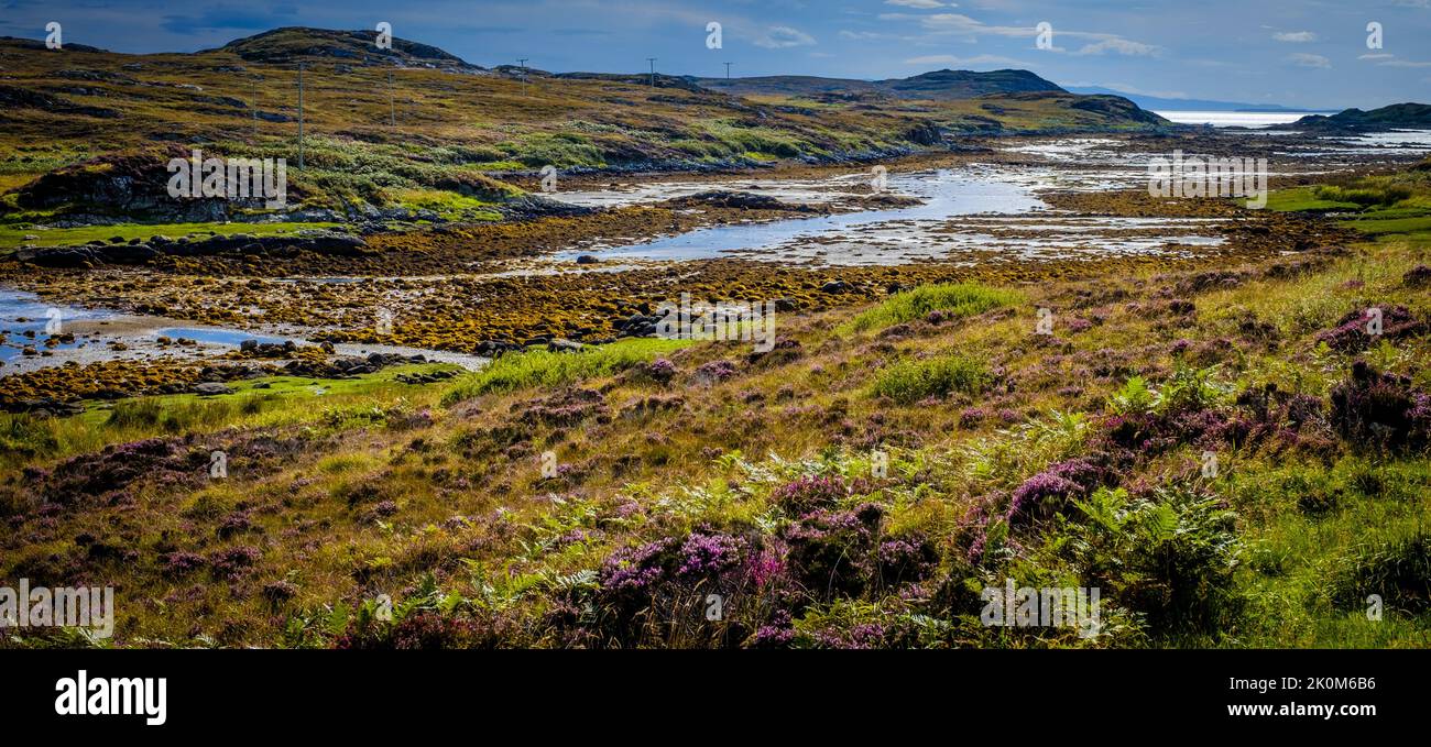 Paesaggio sull'Isola Ebridea scozzese di COLL Foto Stock