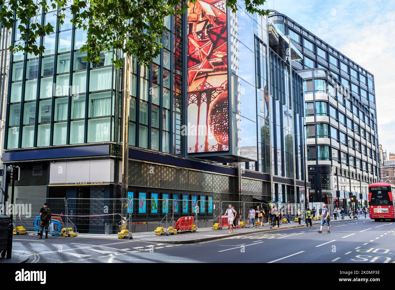 @Soholplace Theatre, parte del nuovo progetto di sviluppo Soho Place su Charing Cross Road e Oxford Street, Londra, Regno Unito. Foto Stock