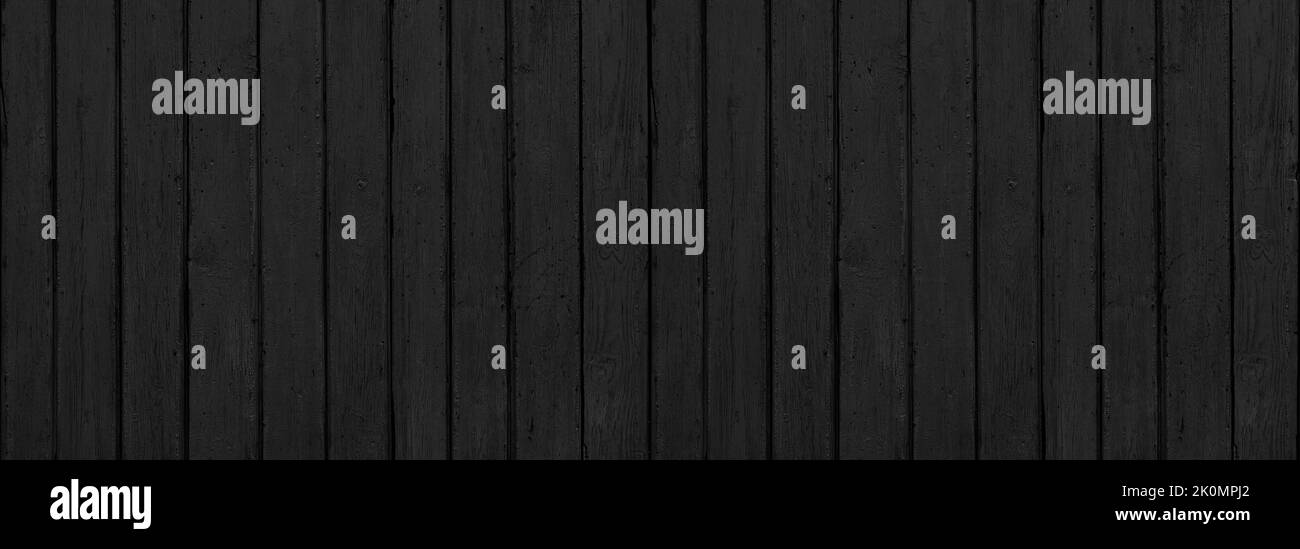 sfondo nero di legno duro recinto Foto Stock