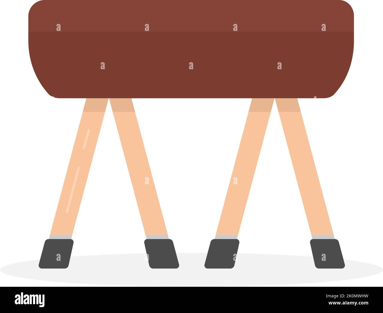 icona di colore piatto di cavallo pommel Illustrazione Vettoriale