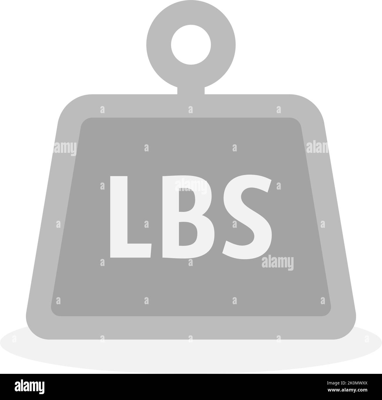 icona lbs semplice grigia come cancelletto Illustrazione Vettoriale