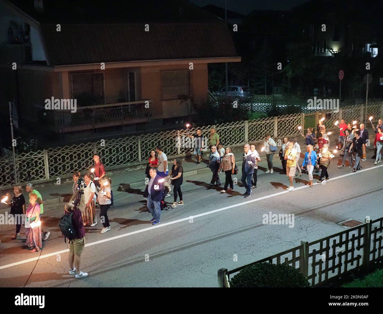 SETTIMO TORINESE, ITALIA - CIRCA SETTEMBRE 2022: Festa patronale delle reliquie sacre Foto Stock