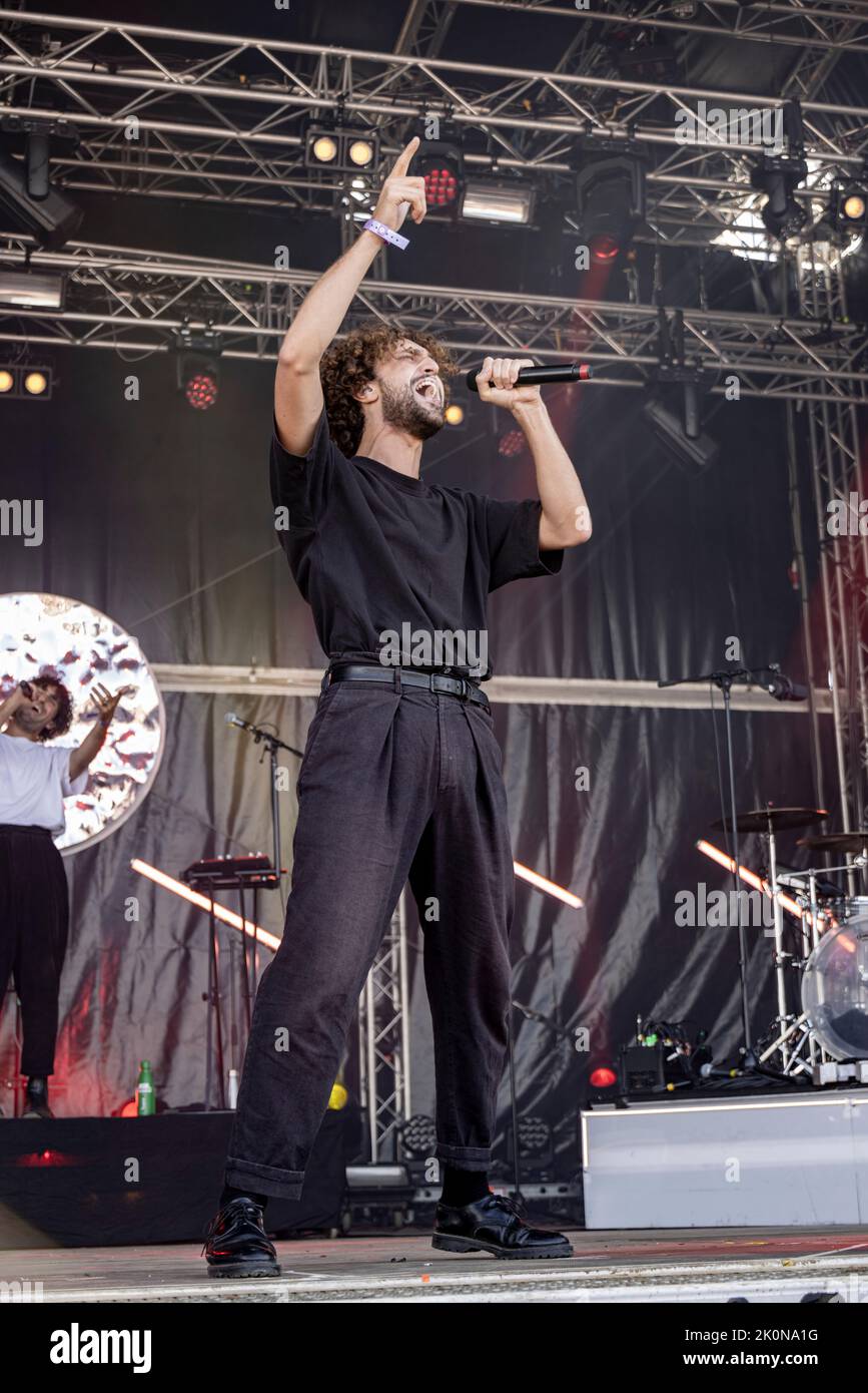 Bretigny sur Orge, Francia. 11th Set, 2022. Terrenoire suona sul palco Josephine Baker durante la Fete of Humanite il 11 settembre 2022. Foto Stock