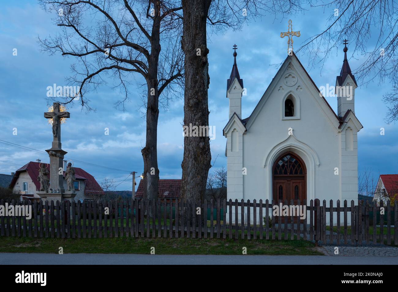 Cappella di san. Joseph nel villaggio di Klastor pod Znievom, Slovacchia. Foto Stock