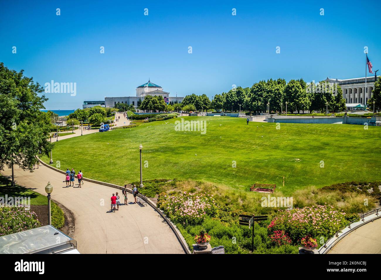 Un enorme museo pubblico a Chicago, Illinois Foto Stock