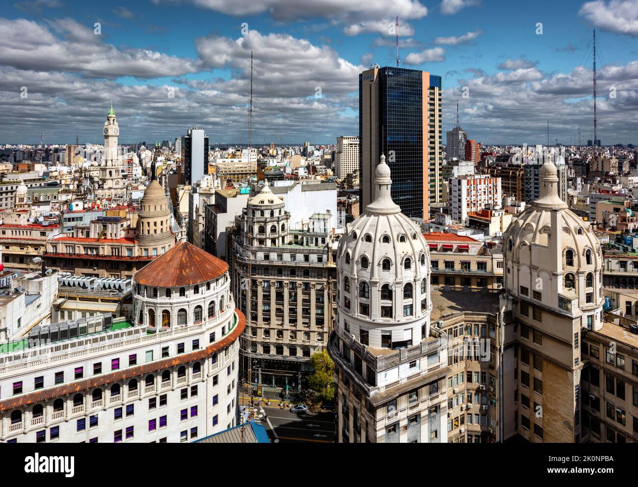 Veduta aerea di Avenida Roque Saenz Peña, da Galeria Guemes. Buenos Aires, Argentina Foto Stock