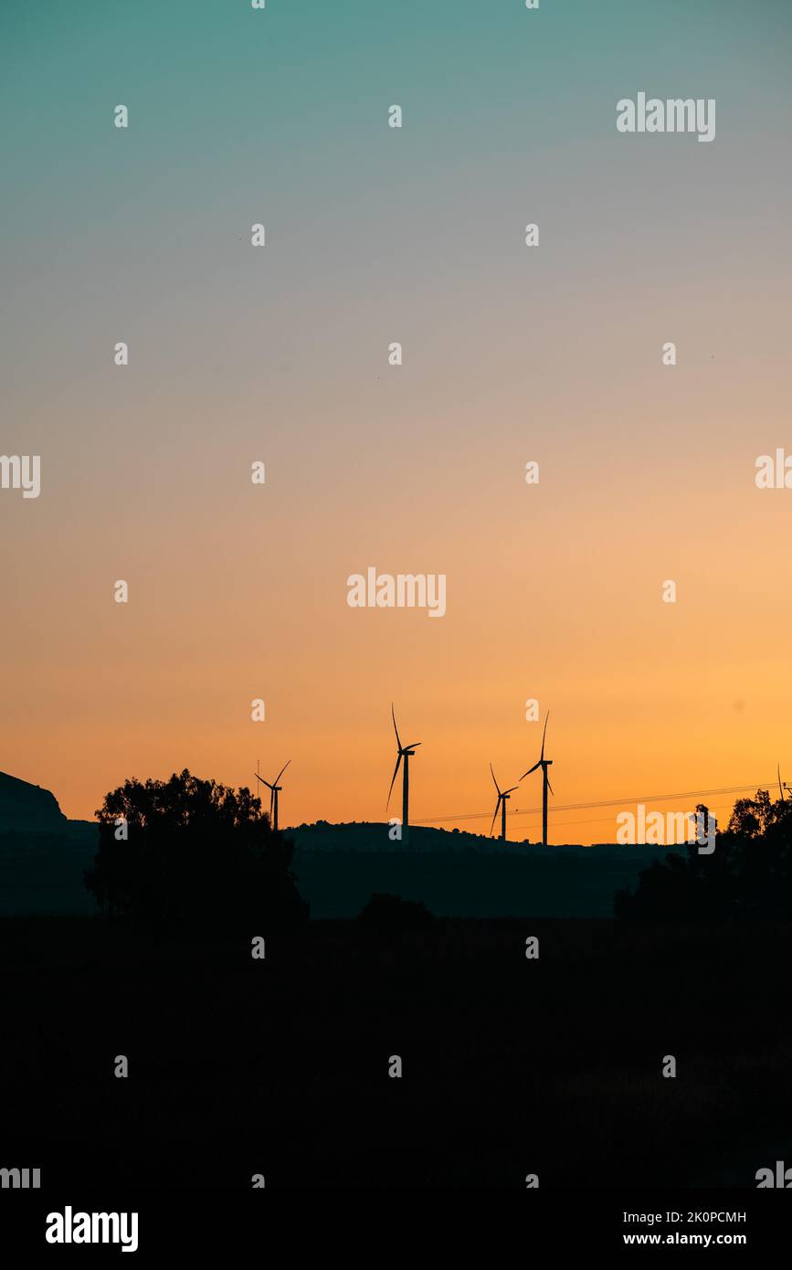 turbina eolica surise Foto Stock