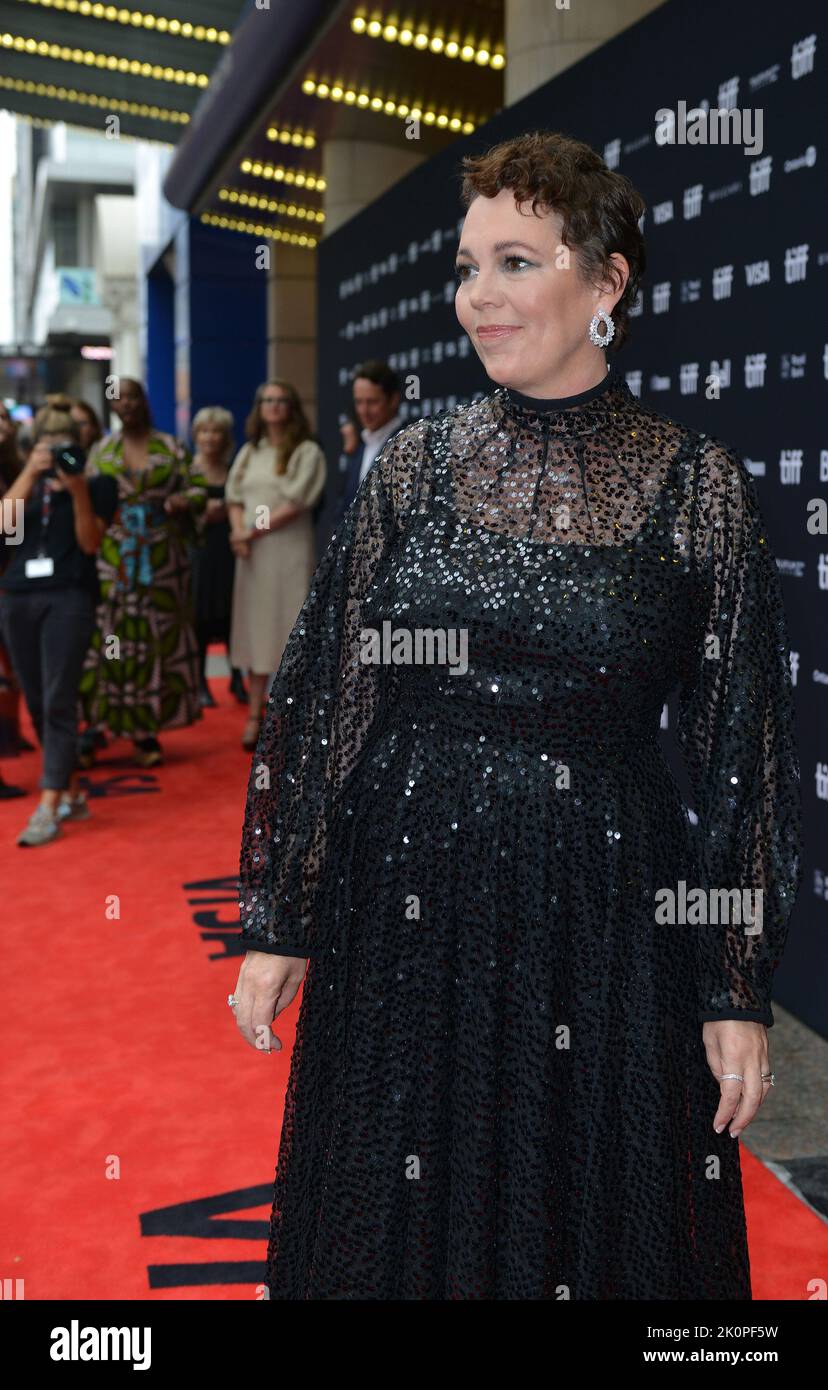 Toronto, Canada. 12th Set, 2022. Olivia Colman partecipa alla prima edizione di "Empire of Light" al Princess of Wales Theatre durante il Toronto International Film Festival di Toronto, Canada, il 12 settembre 2022. Foto di Chris Chew/UPI Credit: UPI/Alamy Live News Foto Stock