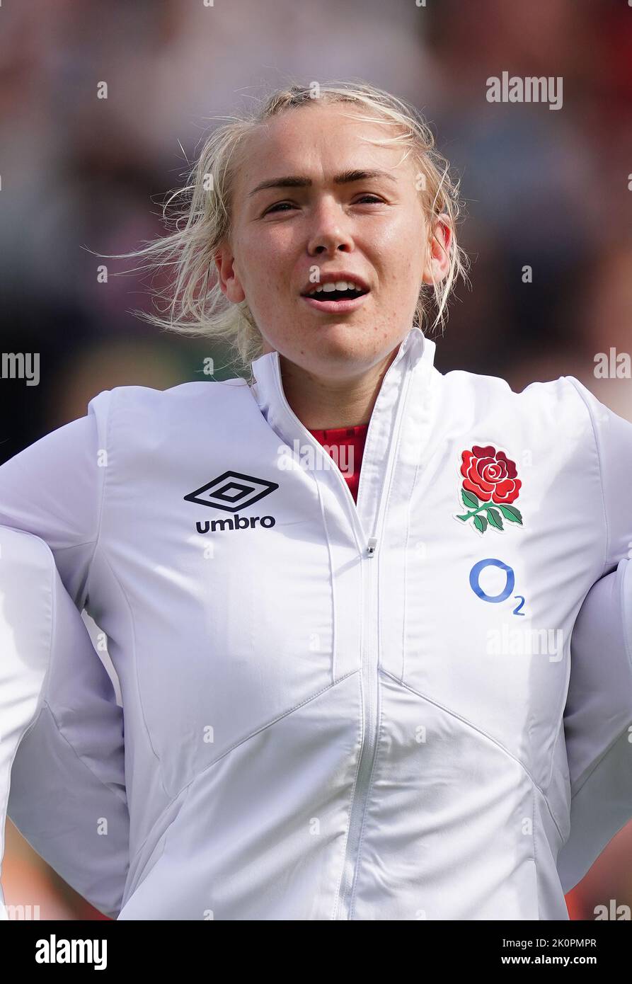 Rosie Galligan in Inghilterra durante il Women's friendly al Sandy Park, Exeter. Data immagine: Sabato 3 settembre 2022. Foto Stock