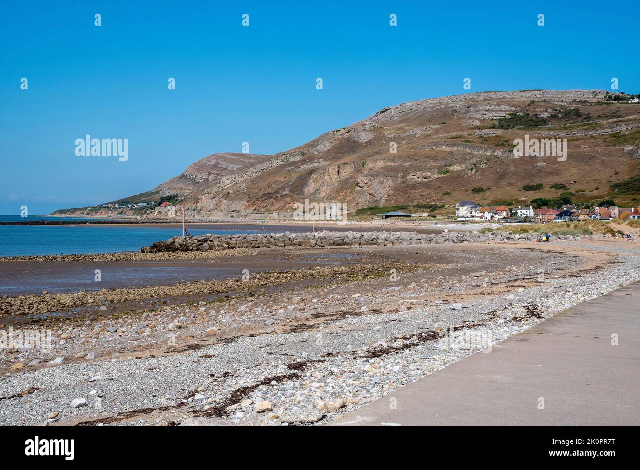 West Shore Beach a Llandudno sulla costa del Galles del Nord, Regno Unito. Foto Stock
