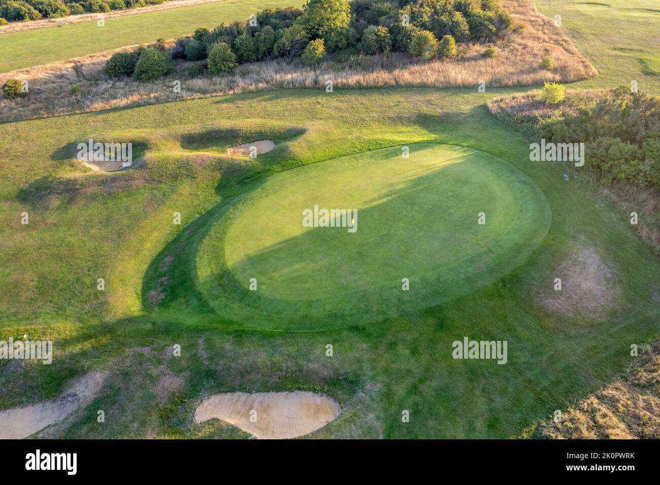 vista aerea del campo da golf di hollingbury park a brighton east sussex Foto Stock