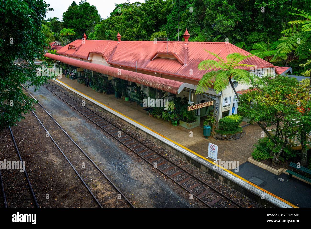 Kuranda Scenic Railway Station, Kuranda, Atherton Tablelands, far North Queensland, Australia Foto Stock