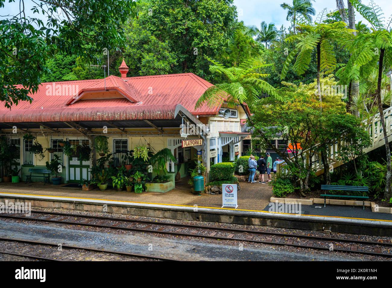 Kuranda Scenic Railway Station, Kuranda, Atherton Tablelands, far North Queensland, Australia Foto Stock