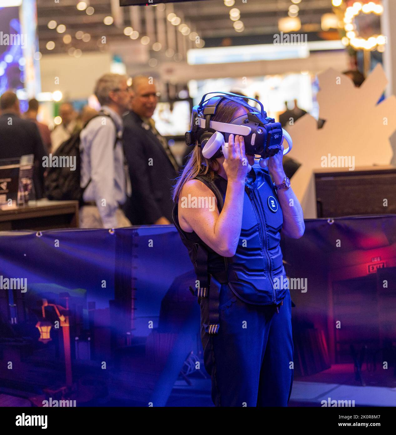 Londra, Regno Unito. 13th Set, 2022. IAPA Expo Europe (Global Association for the Attractions Industry) Excel London VR, (realtà virtuale) games Credit: Ian Davidson/Alamy Live News Foto Stock
