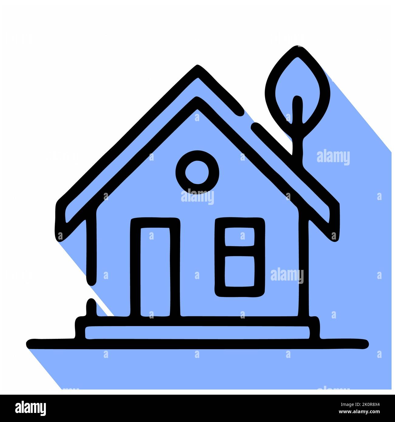 Icona Eco home isolata su sfondo bianco dalla collezione del giorno della madre terra. Icona eco home simbolo eco home moderno e alla moda per logo, Web, app, UI. E Foto Stock