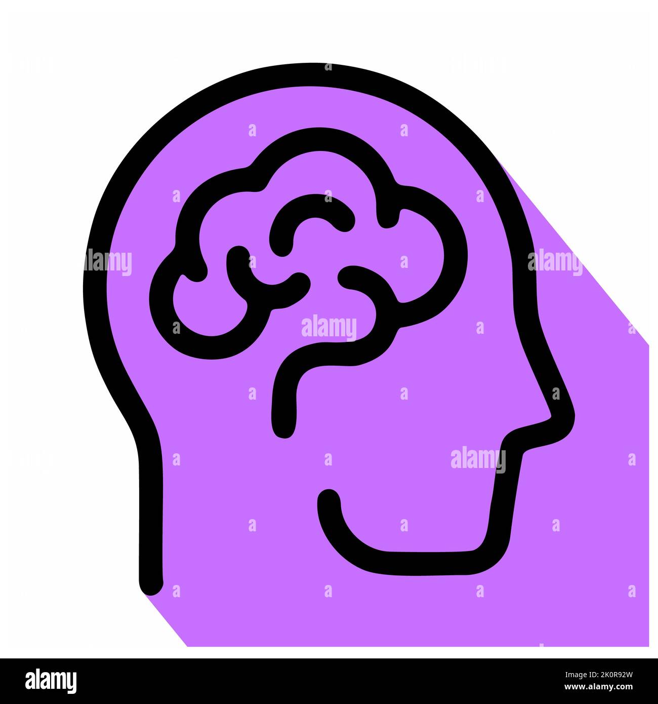 Icona del cervello umano isolata su sfondo bianco dalla collezione scientifica. Icona del cervello umano moderno e alla moda simbolo del cervello umano per logo, web, app, UI. H Foto Stock
