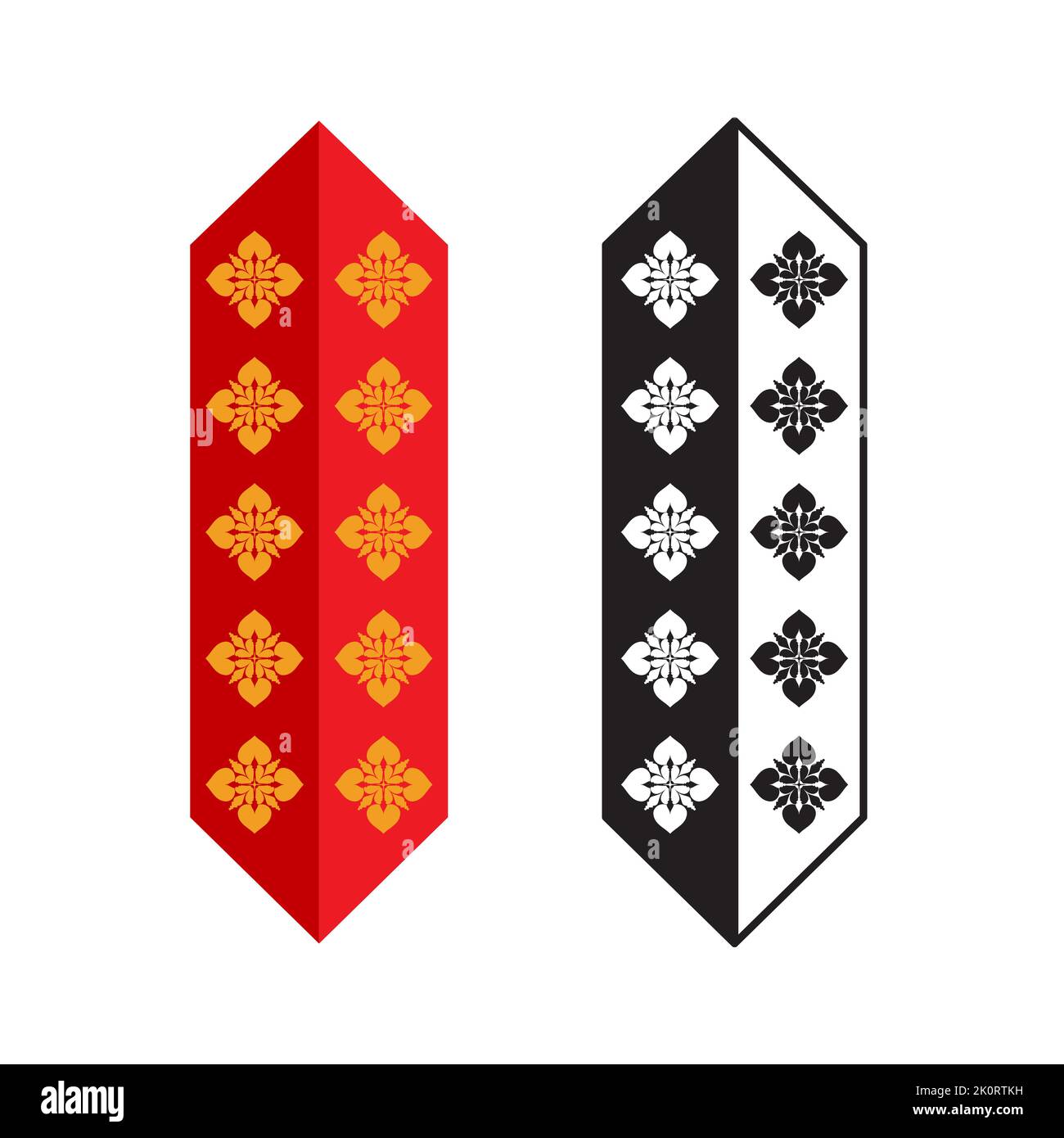 Modello di disegno grafico Dayak Etnik Illustrazione Vettoriale