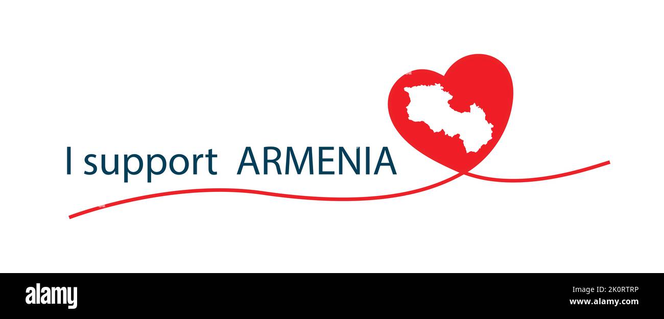 Io appoggio l'Armenia, stop alla guerra in Armenia Foto Stock