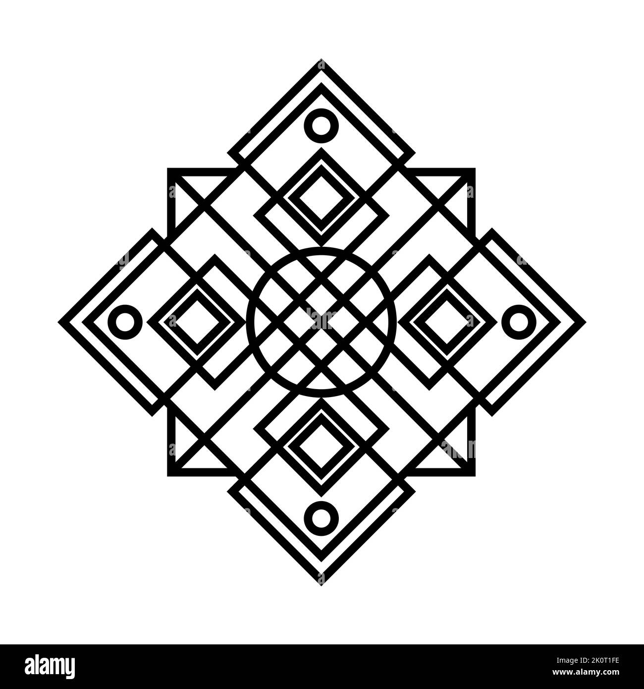 Modello di disegno grafico Dayak Etnik Illustrazione Vettoriale