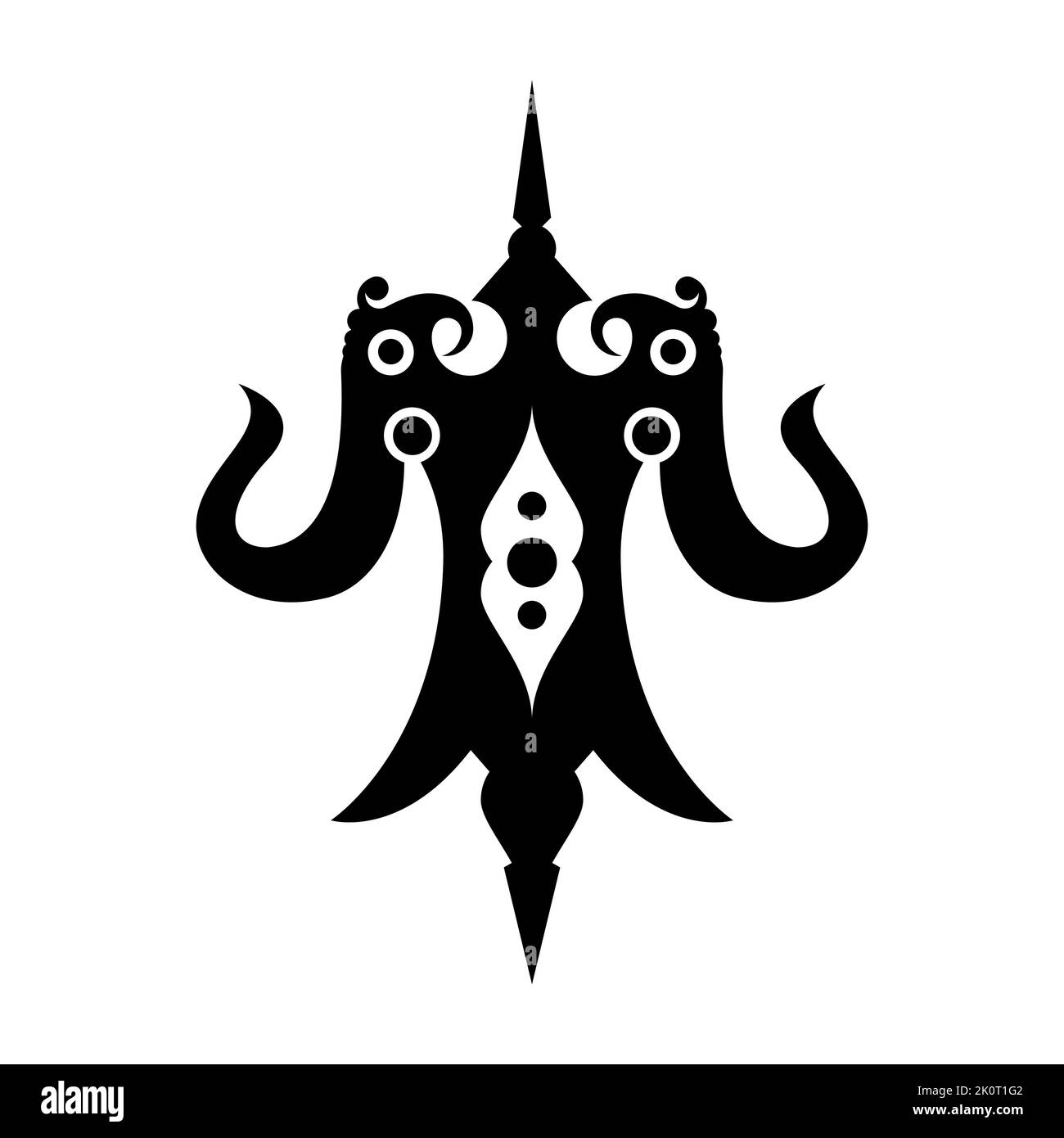 Modello di disegno grafico Dayak Etnik Illustrazione Vettoriale