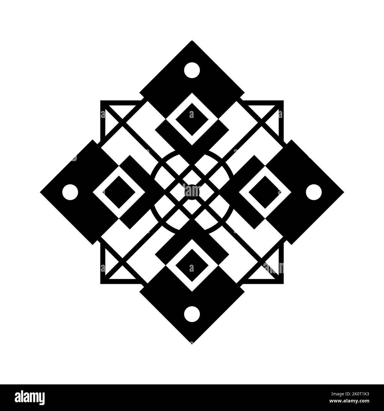 Modello di disegno grafico Dayak Etnik Illustrazione Vettoriale