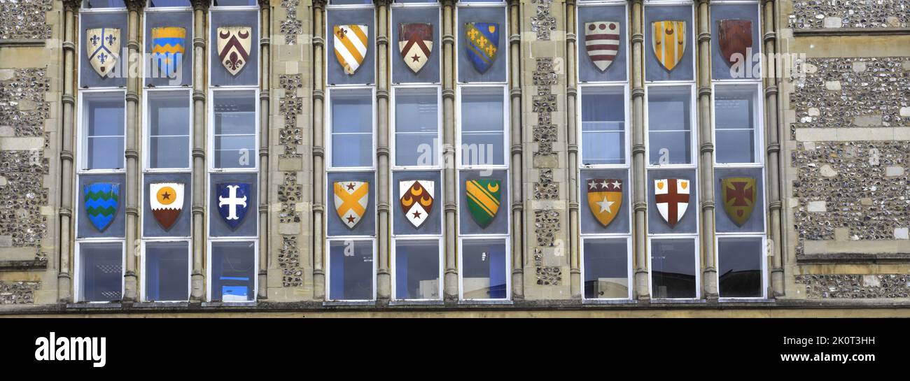 Esterno di Guildhall, Winchester City, Hampshire County; Inghilterra; Gran Bretagna, REGNO UNITO Foto Stock