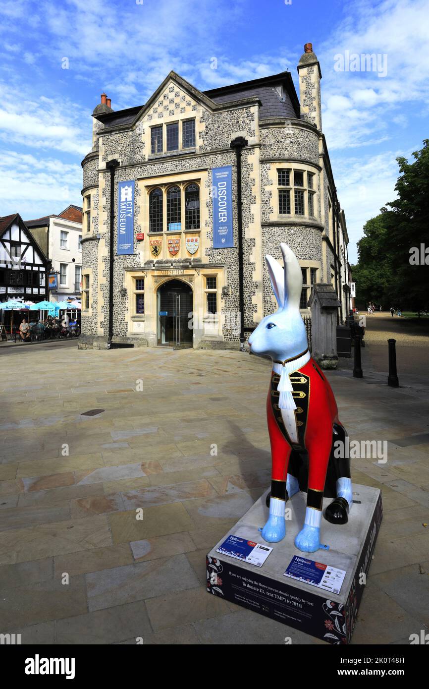 Esterno del museo pubblico di Winchester, Winchester City, Hampshire County; Inghilterra; Gran Bretagna, REGNO UNITO Foto Stock