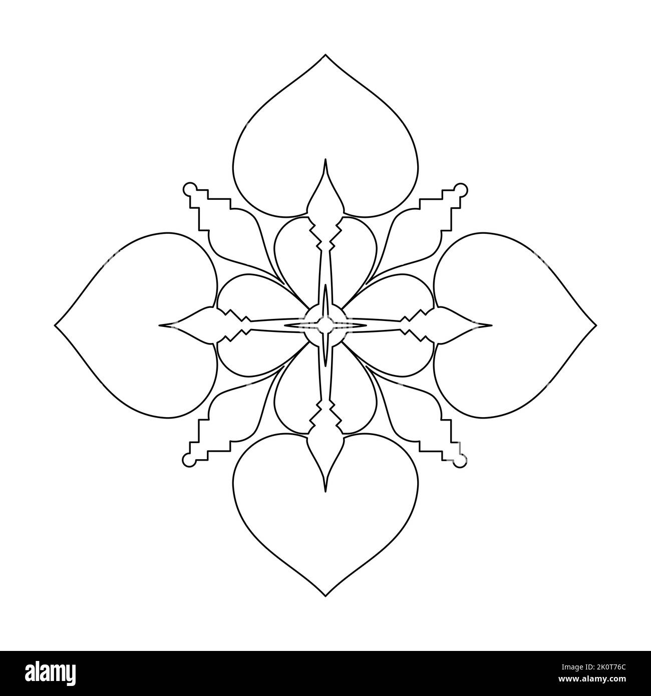 Modello di disegno grafico Dayak Etnik Illustrazione Vettoriale