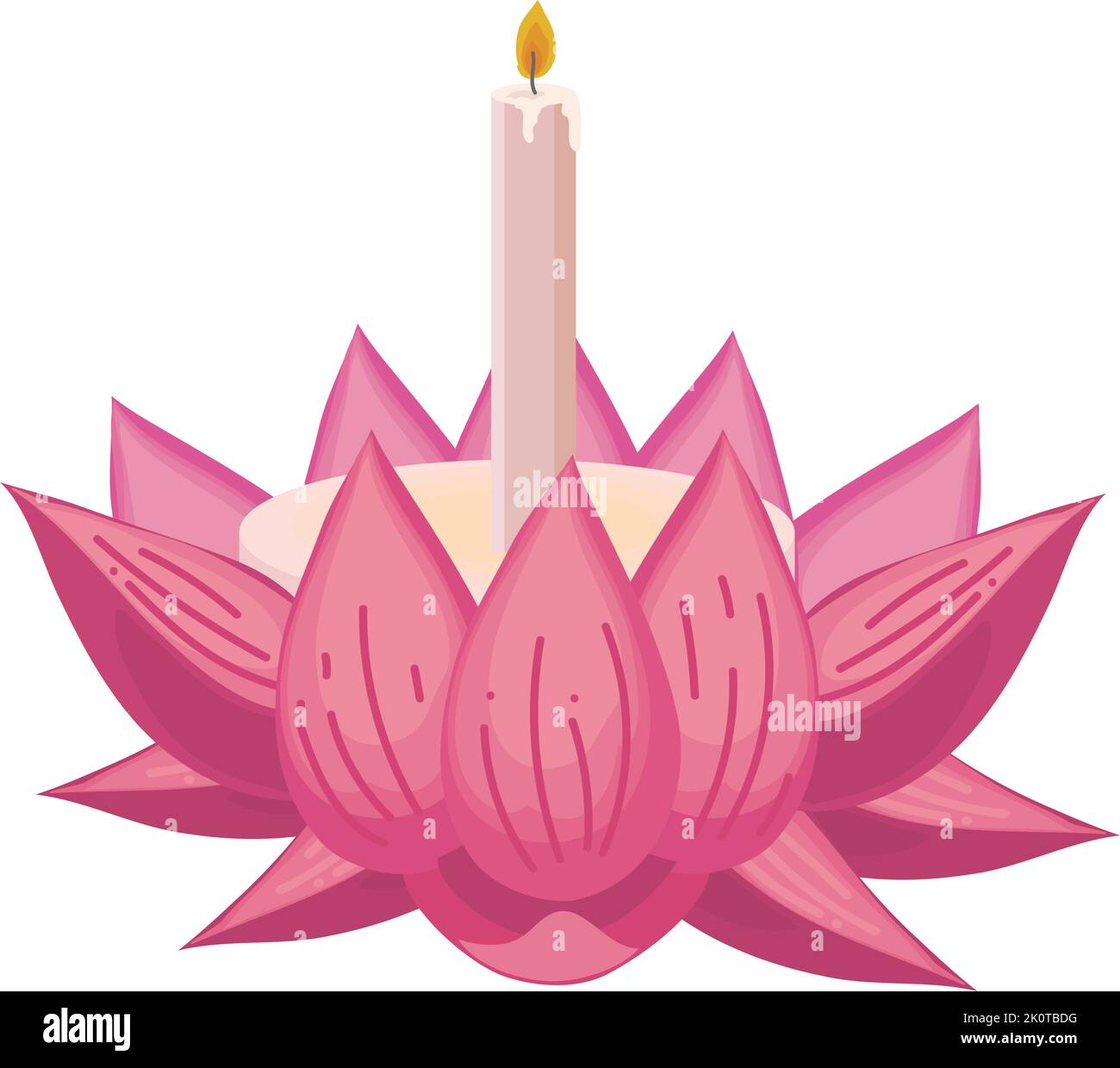 candela lotus design Illustrazione Vettoriale