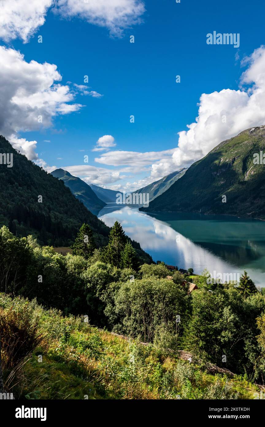 Fjærlandsfjord Vestland County Norvegia Foto Stock