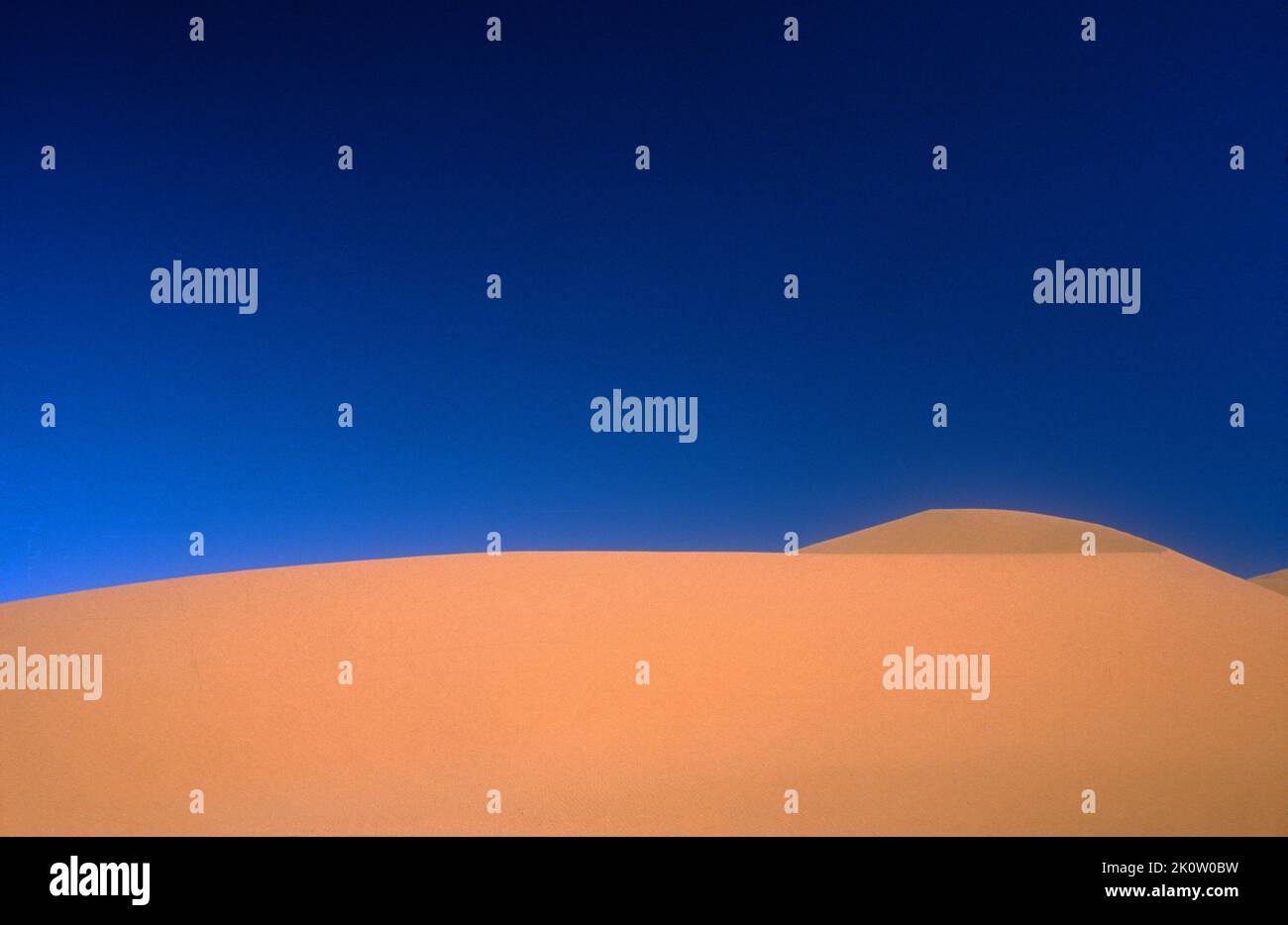 Dune di sabbia nel deserto del Sahara in Algeria Foto Stock